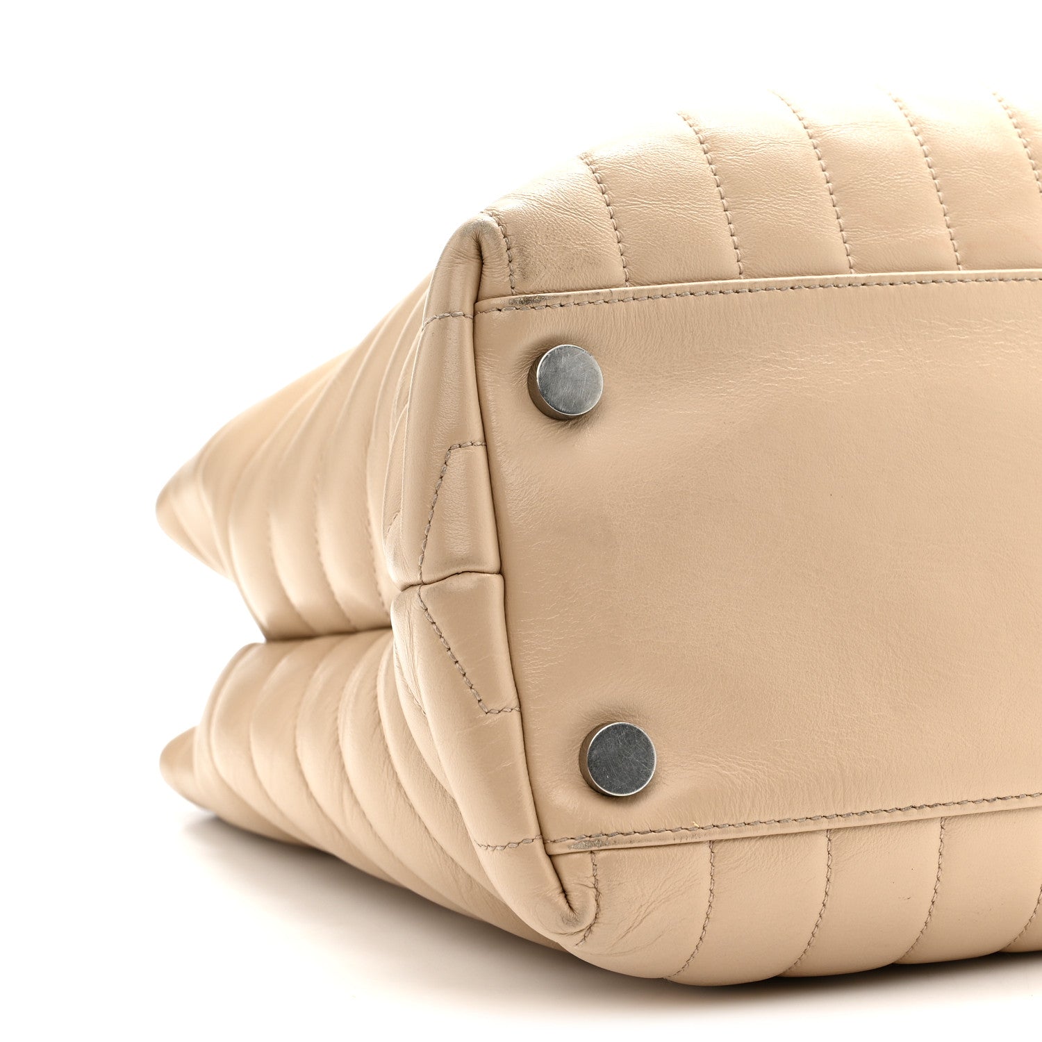 Saint Laurent Calfskin Y Quilted Monogram Large Loulou Shopper Nude Powder 15 of 16