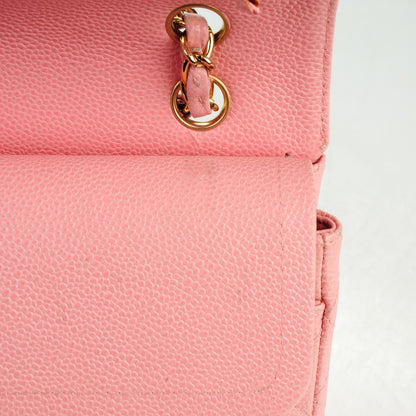 Chanel Caviar Quilted Medium Double Flap Pink 16 of 17