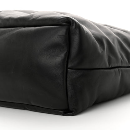 Saint Laurent Lambskin Wide Puffer Tote Black 9 of 10