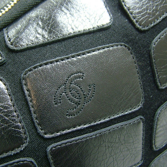Chanel Leather Jersey Scales Camera Case Black 8 of 10