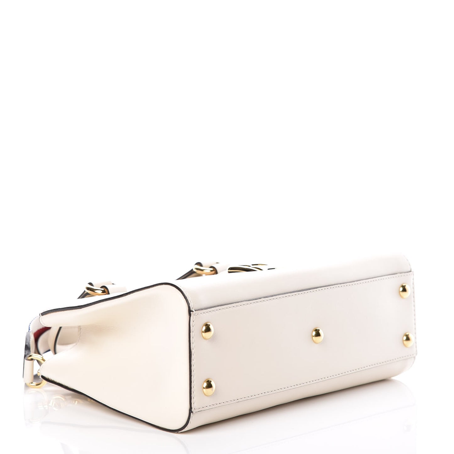 Calfskin Medium Sylvie Top Handle Tote White