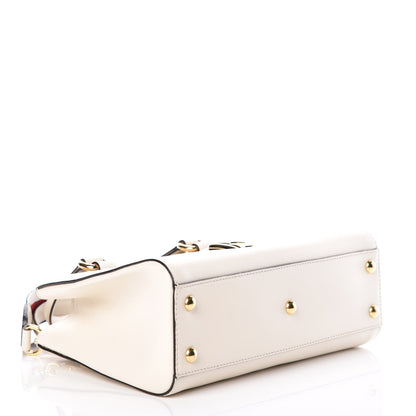 Gucci Calfskin Medium Sylvie Top Handle Tote White 4 of 9