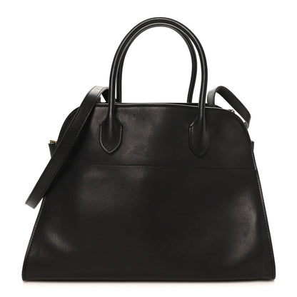 The Row Polished Saddle Calfskin Soft Margaux 12 Black 1 of 9