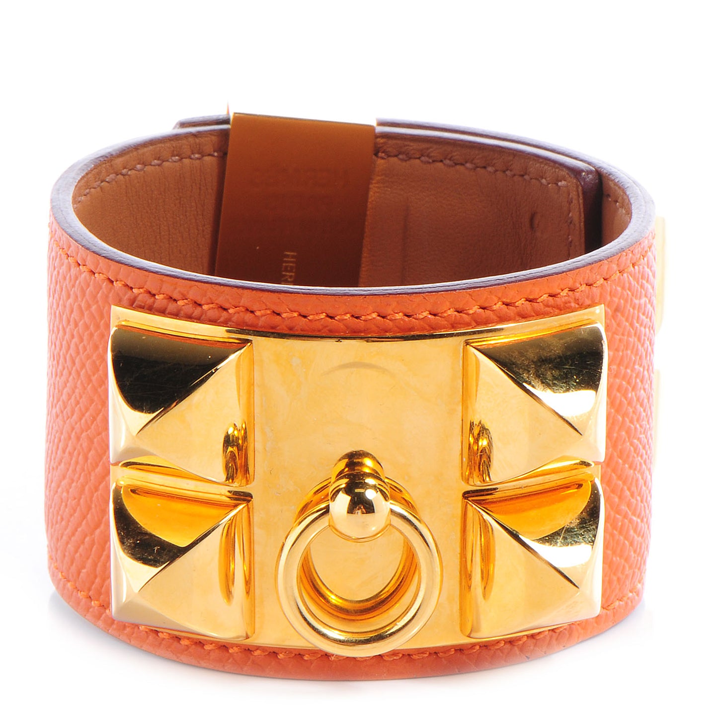 Epsom Collier de Chien CDC Bracelet Orange Small