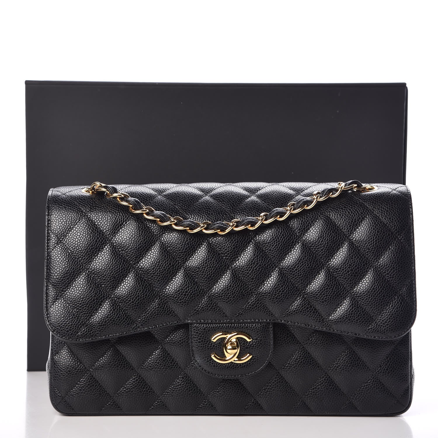 Chanel Caviar Quilted Jumbo Double Flap Black 11 of 11