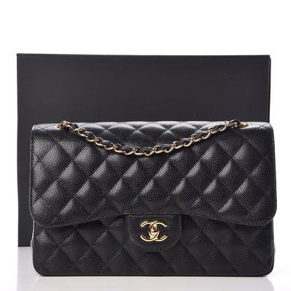 Chanel Caviar Quilted Jumbo Double Flap Black 11 of 11