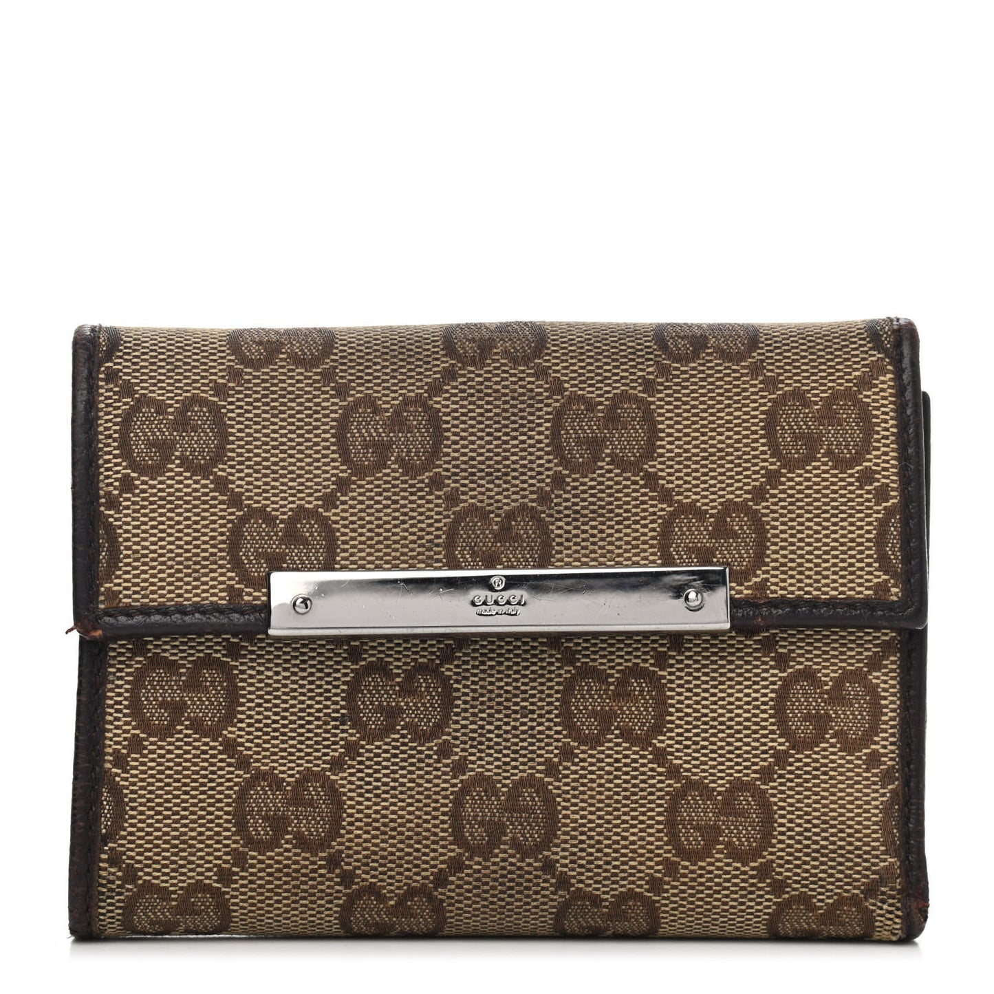 Monogram Mini Flap French Wallet Dark Brown