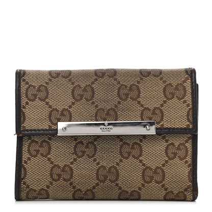 Gucci Monogram Mini Flap French Wallet Dark Brown 1 of 4