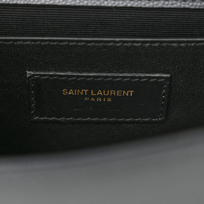 Saint Laurent Grain De Poudre Small Classic Monogram Kate Tassel Satchel Dark Smog 6 of 10