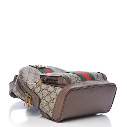 Gucci GG Supreme Monogram Calfskin Web Small Ophidia Day Backpack Beige Ebony New Acero 4 of 10