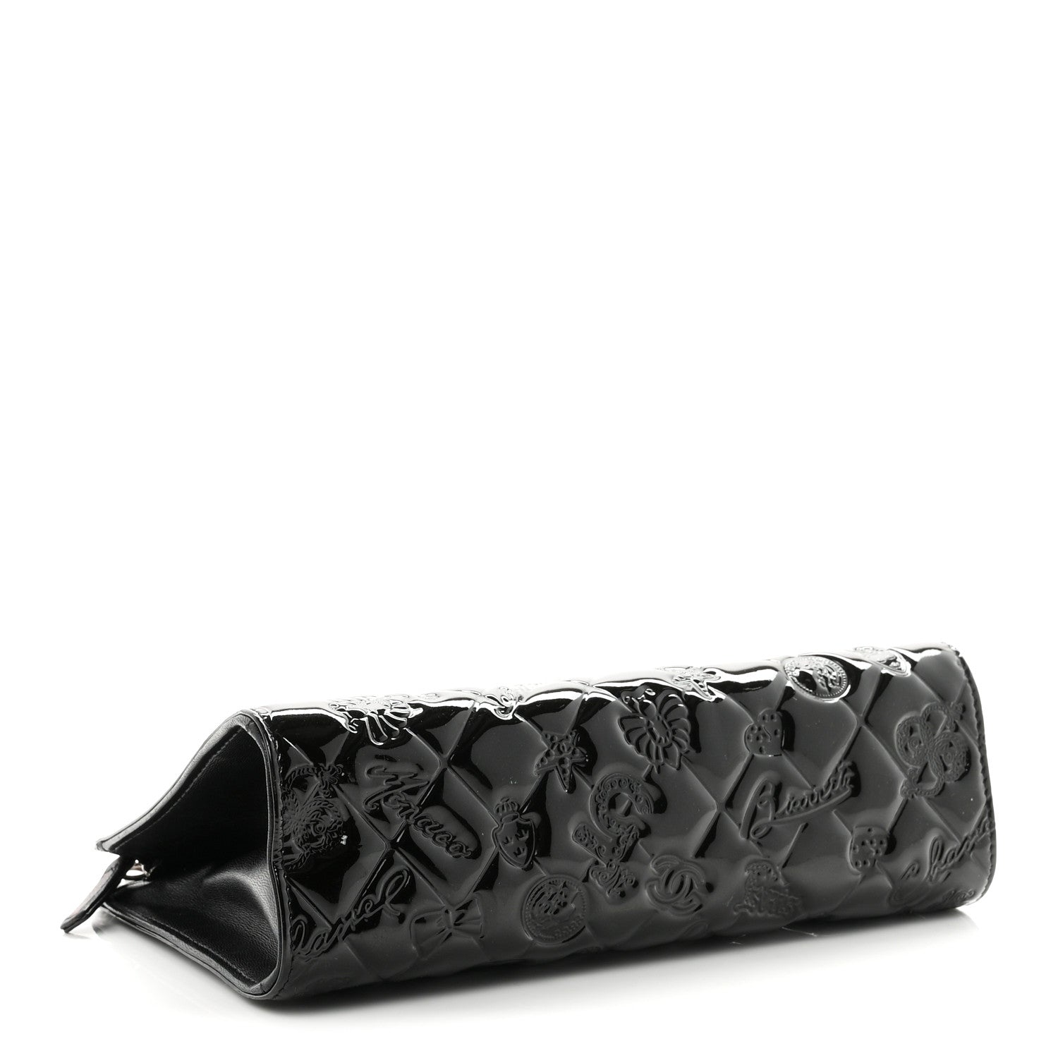 Chanel Patent Calfskin Lucky Symbols Pochette Black 4 of 10