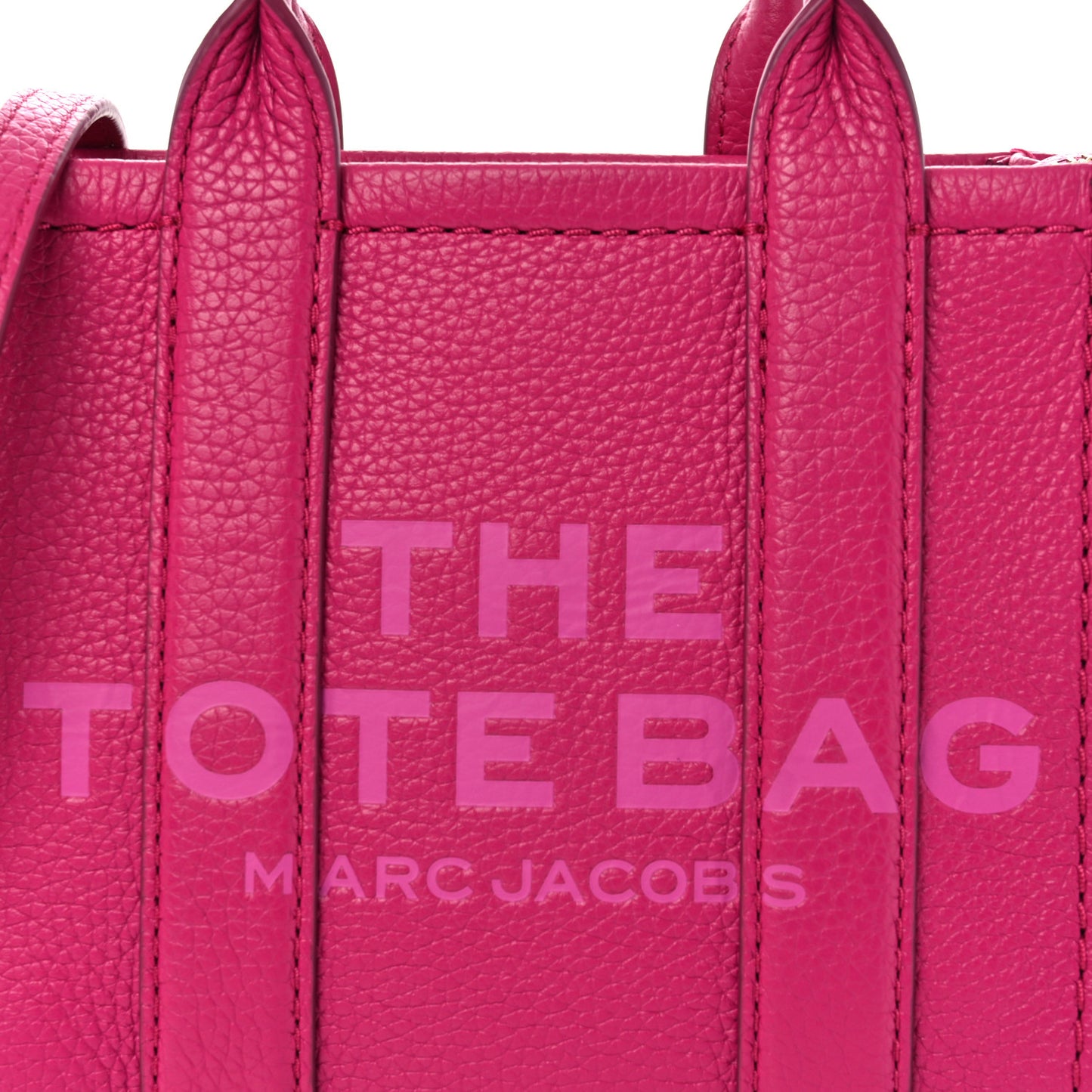 Grained Calfskin Mini The Tote Bag Lipstick Pink