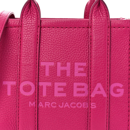 Marc Jacobs Grained Calfskin Mini The Tote Bag Lipstick Pink 7 of 9