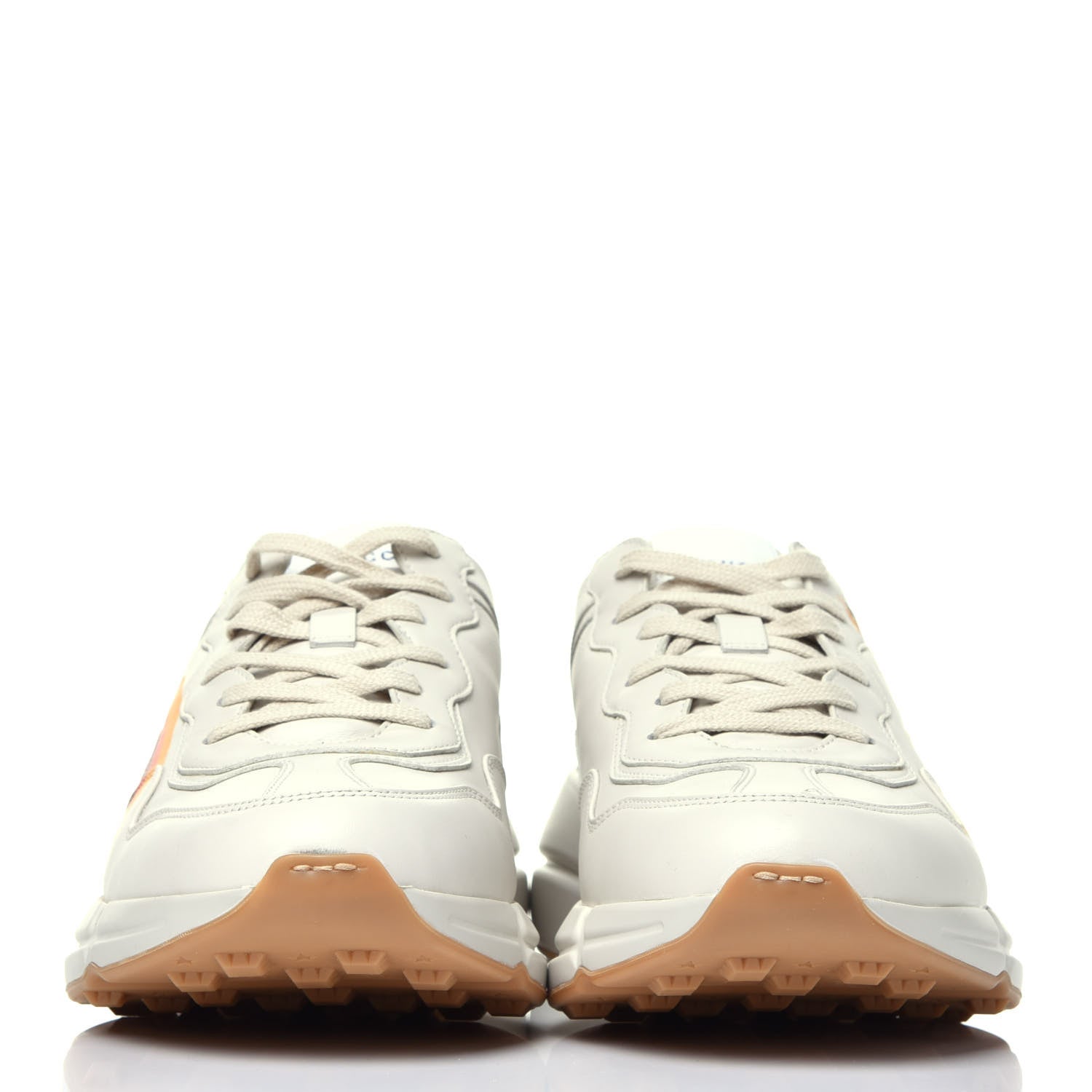 Gucci Calfskin Interlocking G Star Mens Rhyton Sneakers 9 Mystic White 2 of 10