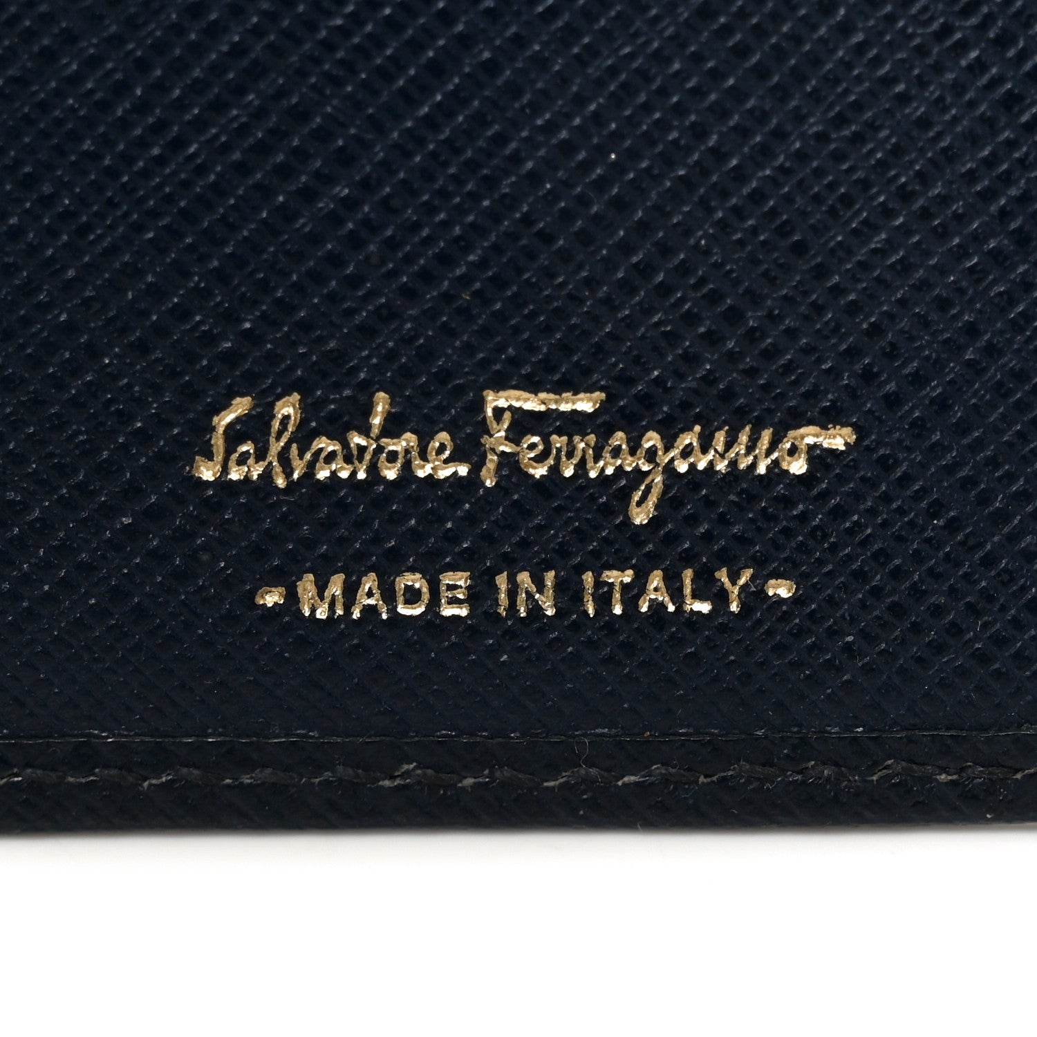 Salvatore Ferragamo Hammered Calfskin Gancini Wallet Blue 6 of 8