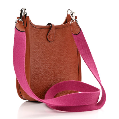 Hermes Taurillon Clemence Amazone Evelyne TPM Cuivre Magnolia 3 of 11