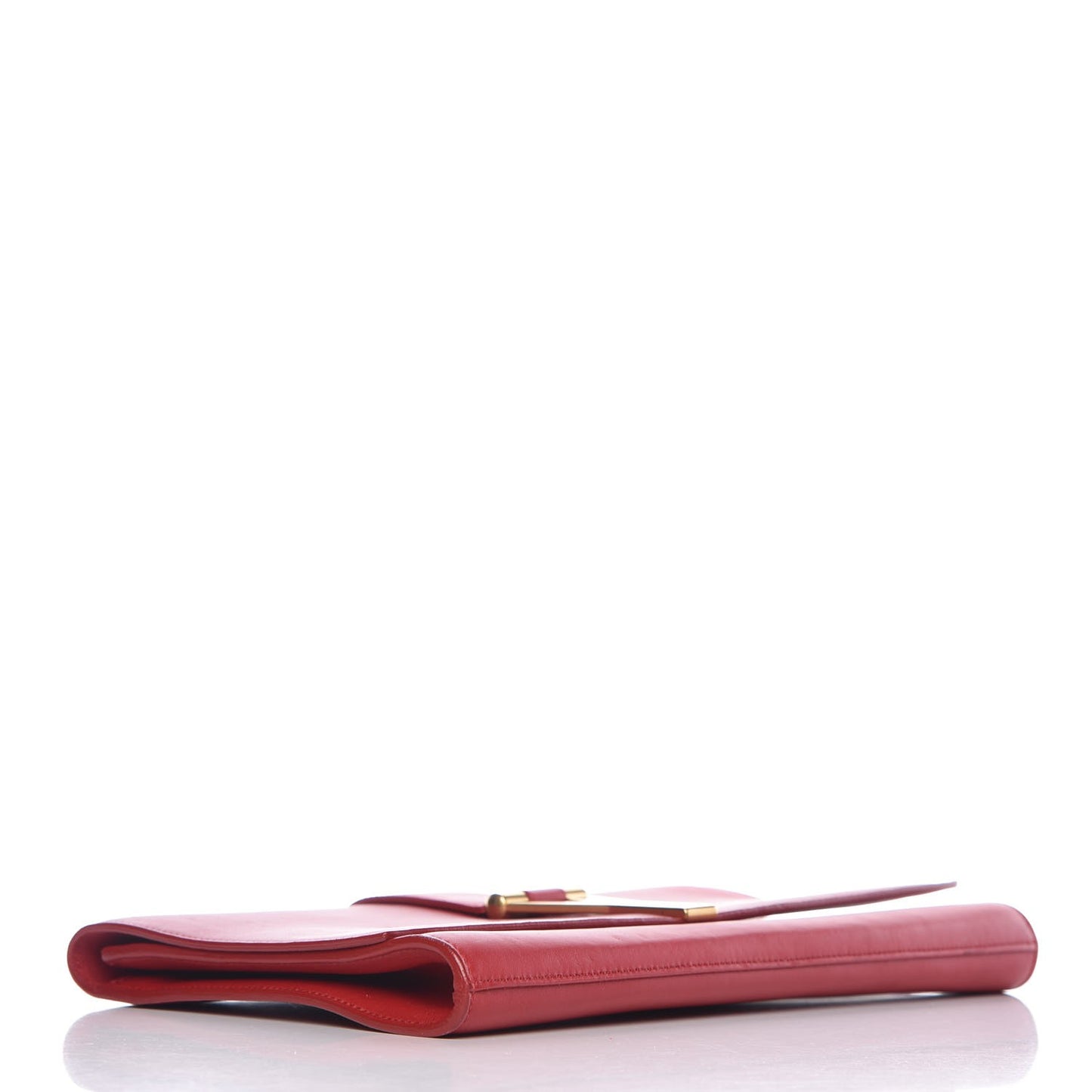 Calfskin Classic Y Ligne Clutch Red