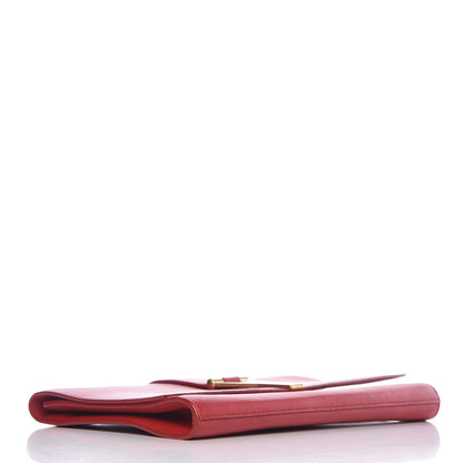 Saint Laurent Calfskin Classic Y Ligne Clutch Red 4 of 18