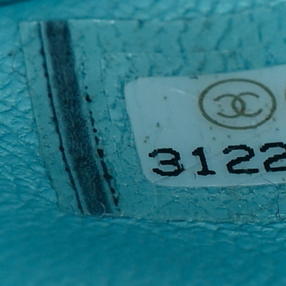 Chanel Lambskin Quilted Medium Double Flap Light Blue 7 of 9