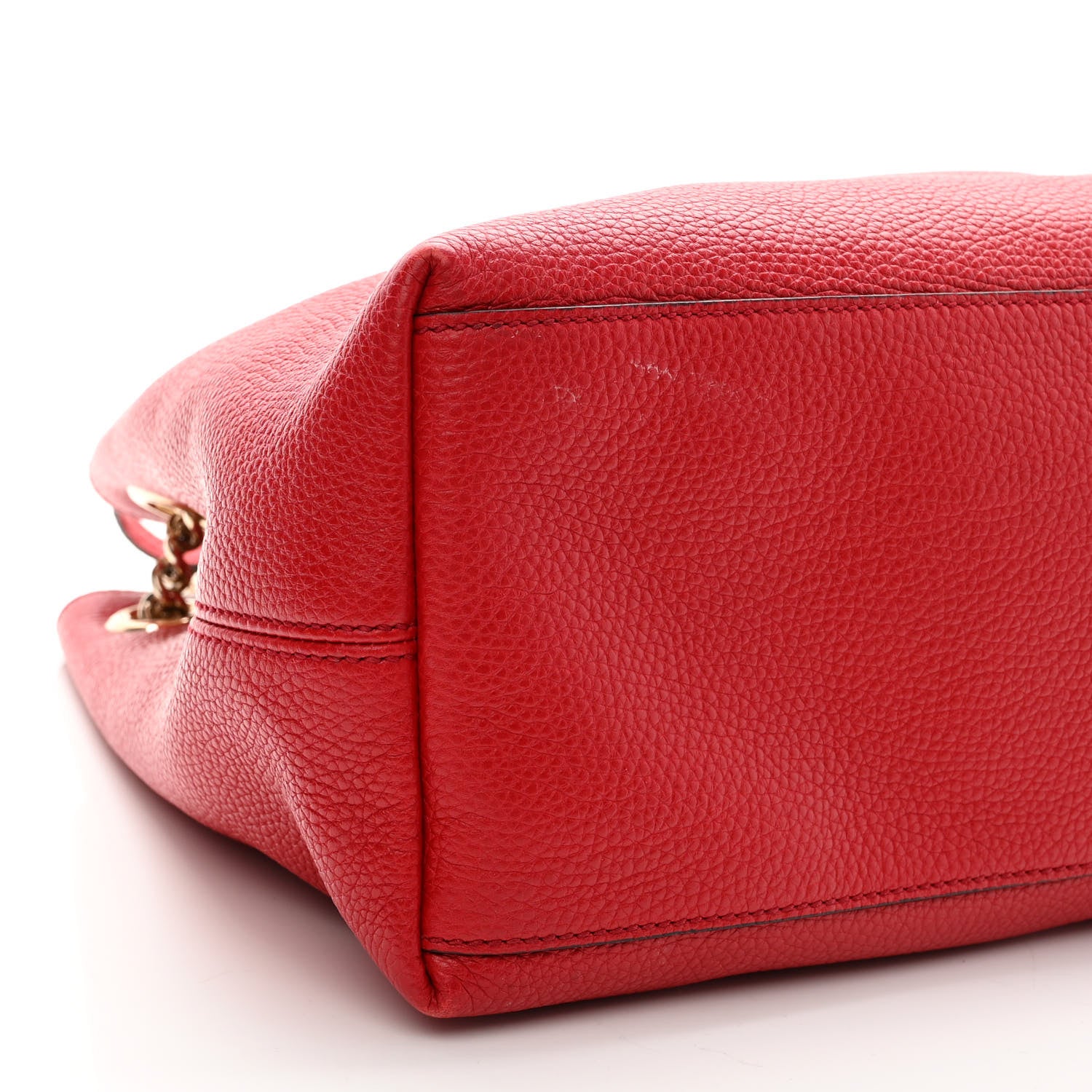 Gucci Cellarius Calfskin Medium Soho Chain Shoulder Bag Vibrant Red 10 of 11