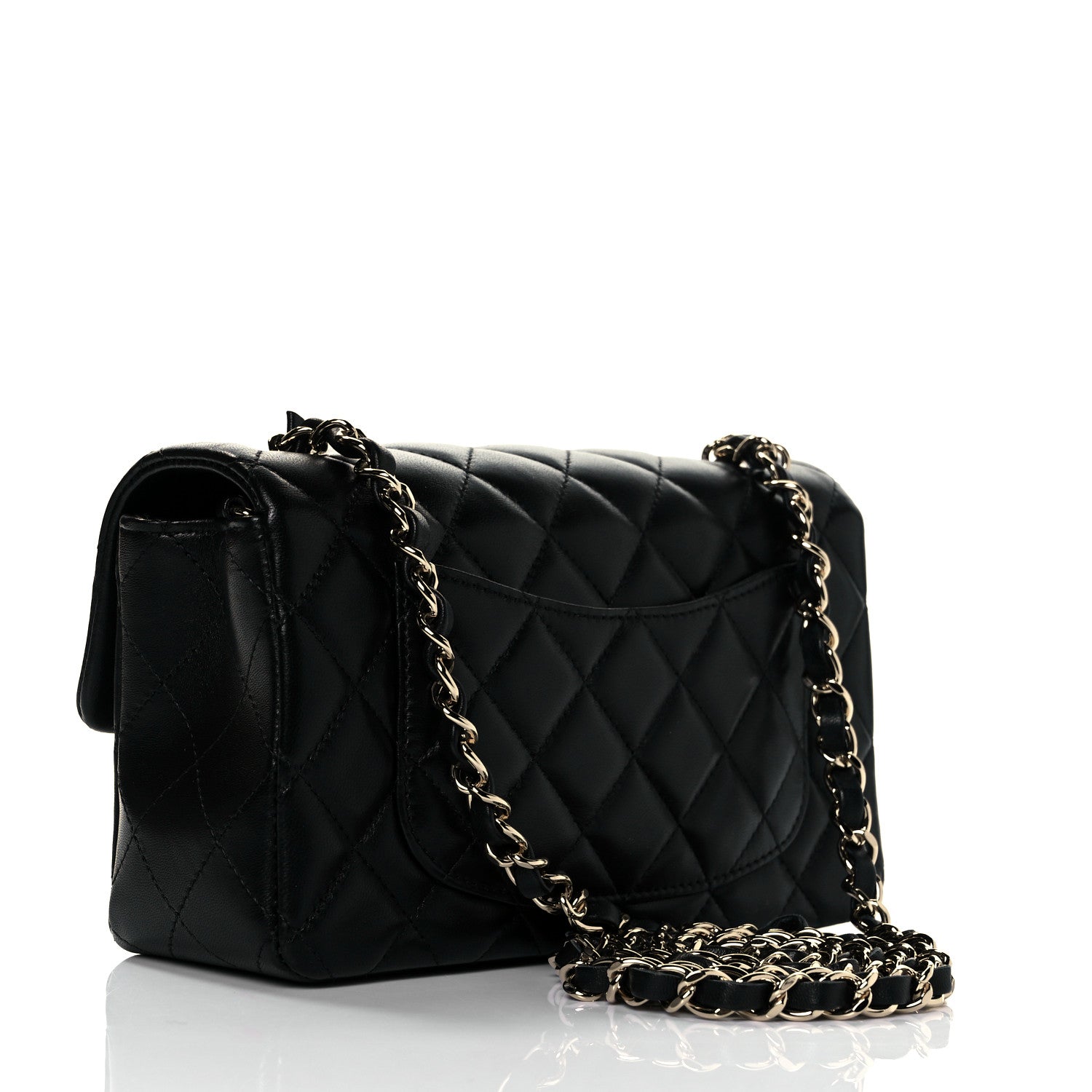 Chanel Lambskin Quilted Mini Rectangular Flap Black 3 of 10