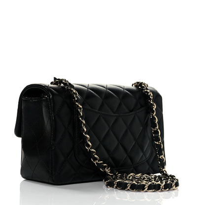 Chanel Lambskin Quilted Mini Rectangular Flap Black 3 of 10