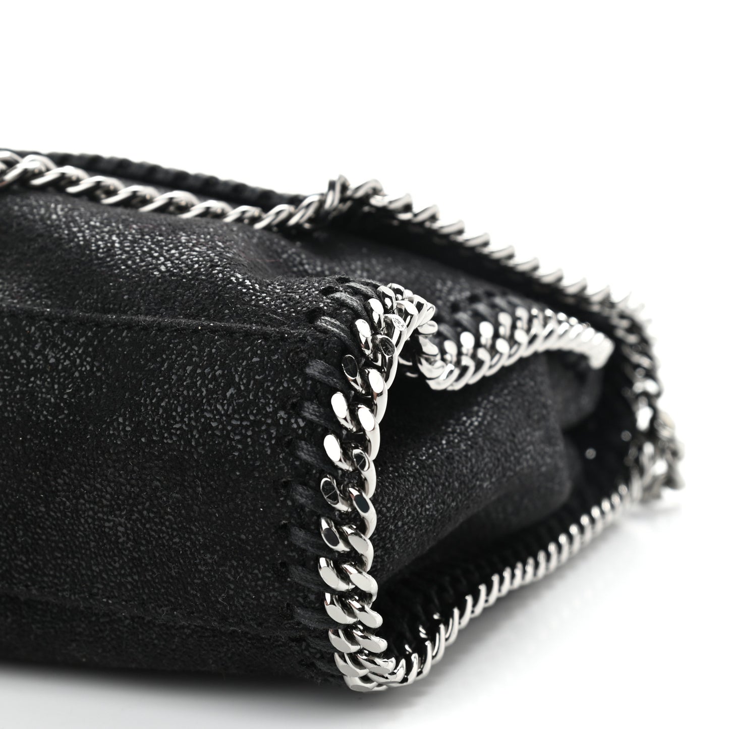 Shaggy Deer Mini Falabella Shoulder Bag Black