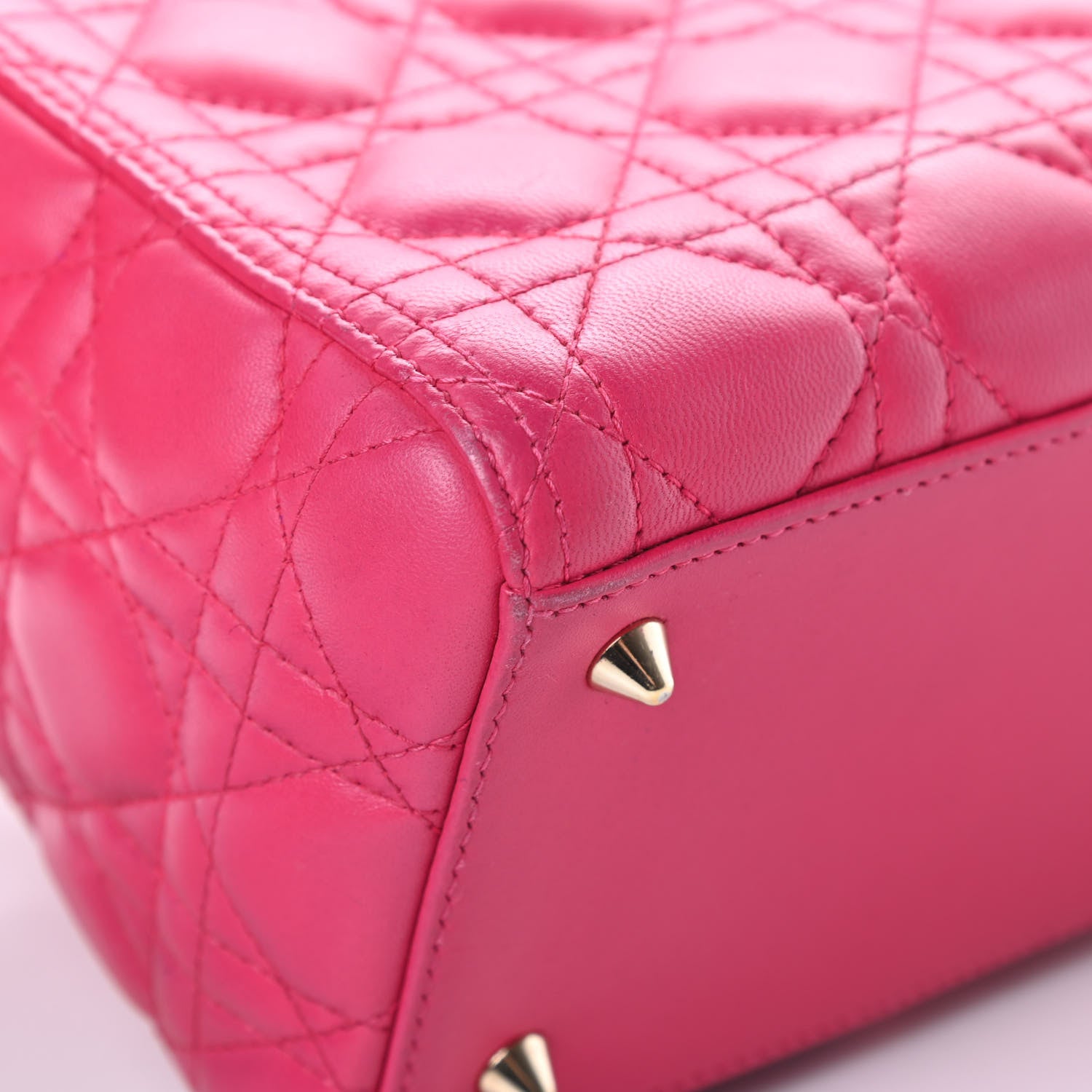 Christian Dior Lambskin Cannage Medium Lady Dior Pink 12 of 15