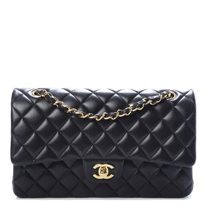 Chanel Lambskin Quilted Medium Double Flap Black 1 of 13