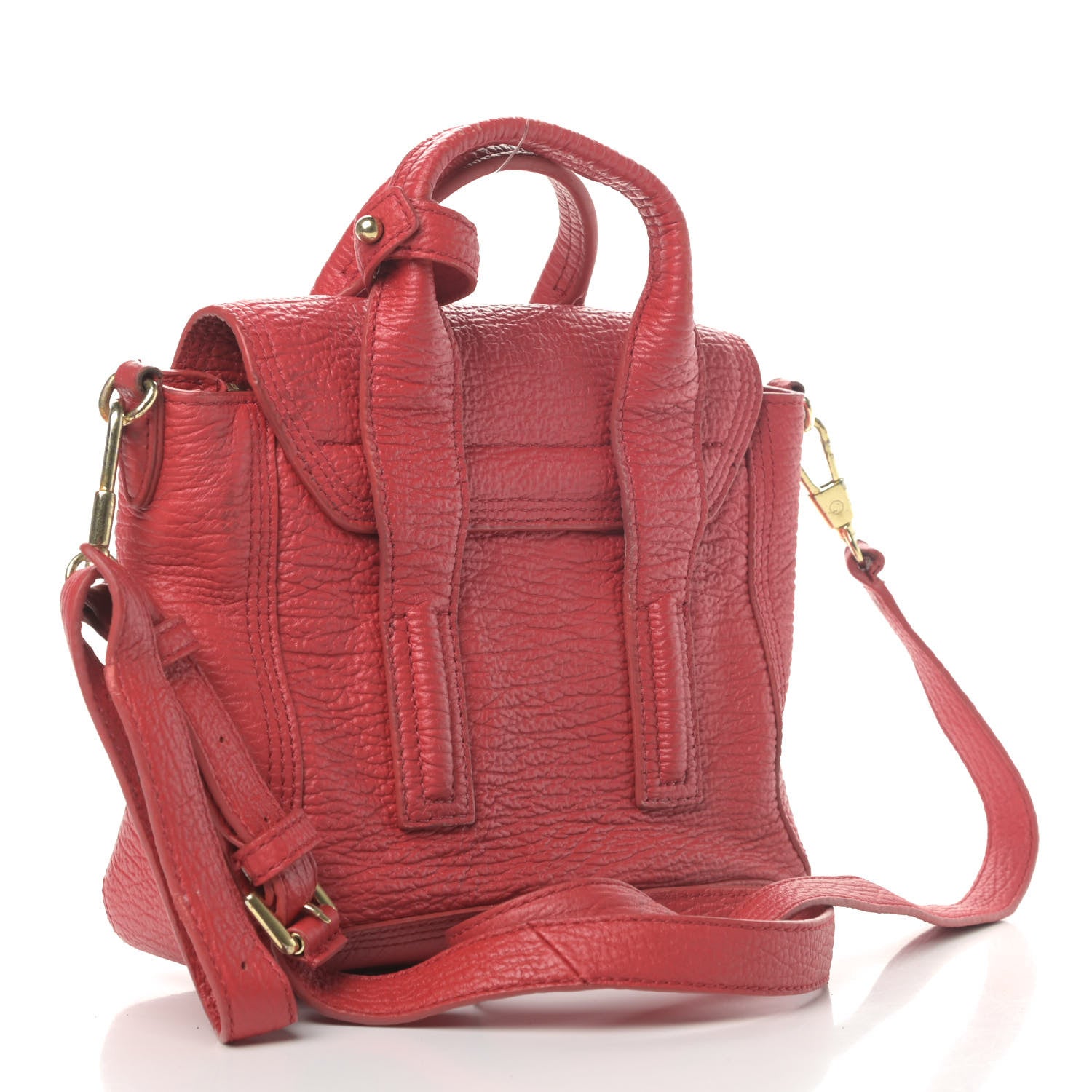 3.1 Phillip Lim Textured Calfskin Mini Pashli Satchel Red 3 of 10