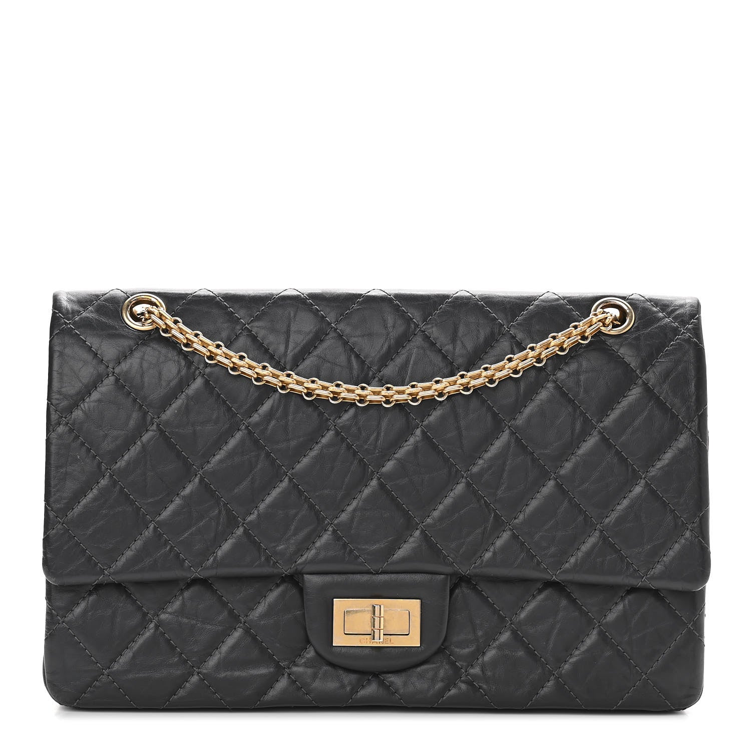 Chanel Aged Calfskin Quilted 2.55 Reissue 227 Flap Grey 1 of 11