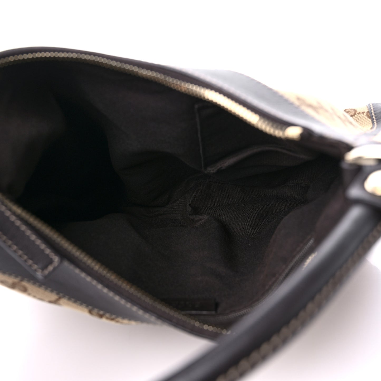 Monogram Medium D Gold Ring Hobo Dark Brown