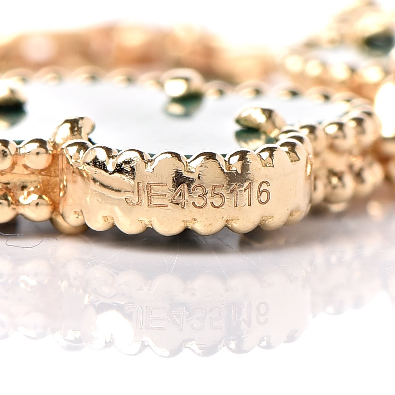 Van Cleef & Arpels 18K Yellow Gold Malachite 5 Motifs Vintage Alhambra Bracelet 4 of 6