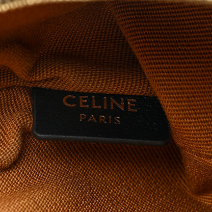 Celine Triomphe Canvas Coin and Card Pouch With Hook Black 6 of 7