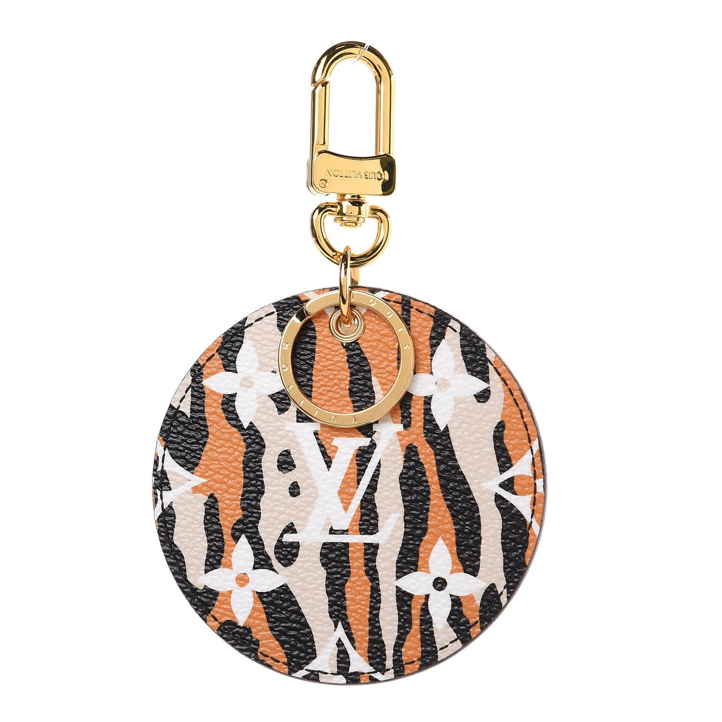 Monogram Giant Jungle Bag Charm Key Holder Ivory
