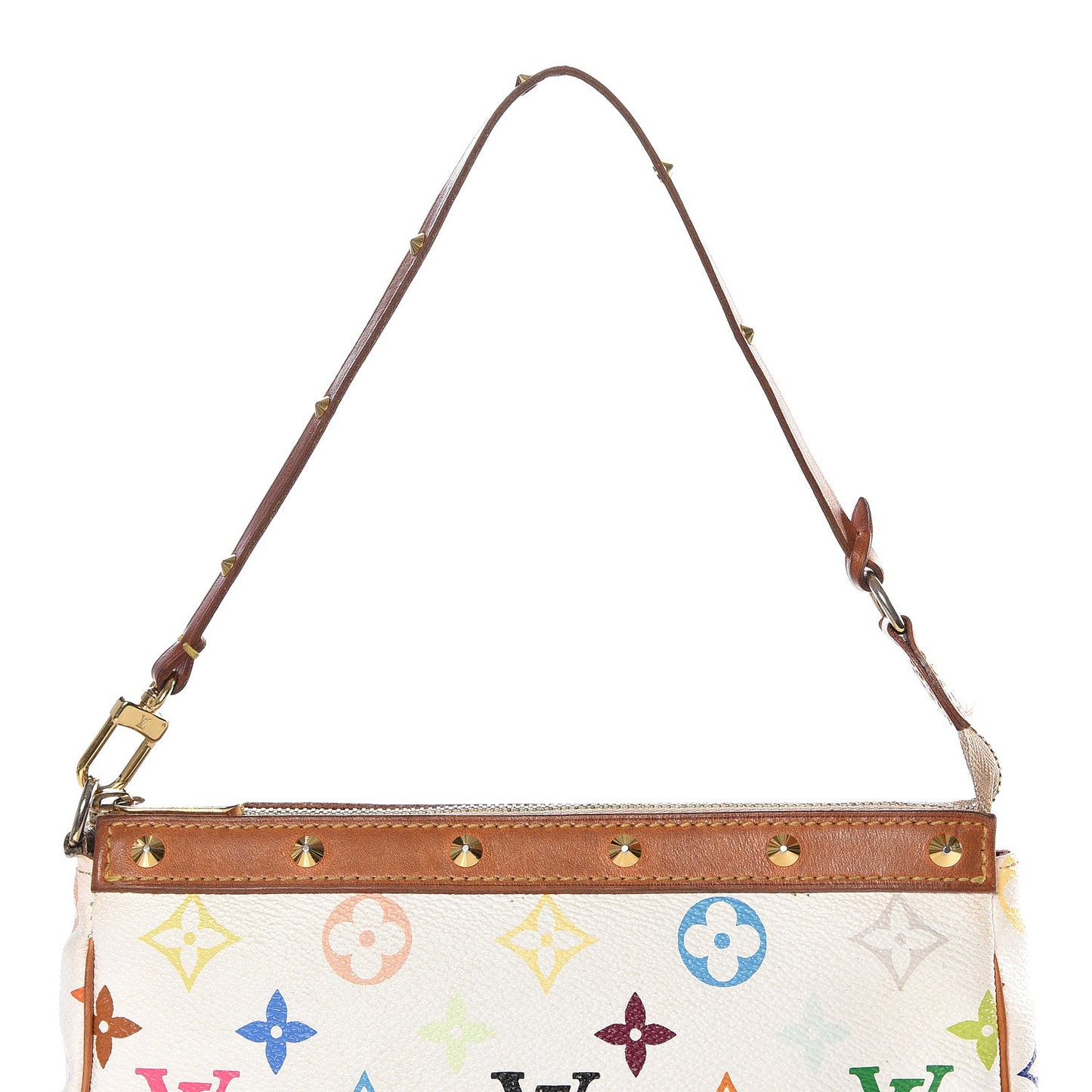 Monogram Multicolor Pochette Accessories White