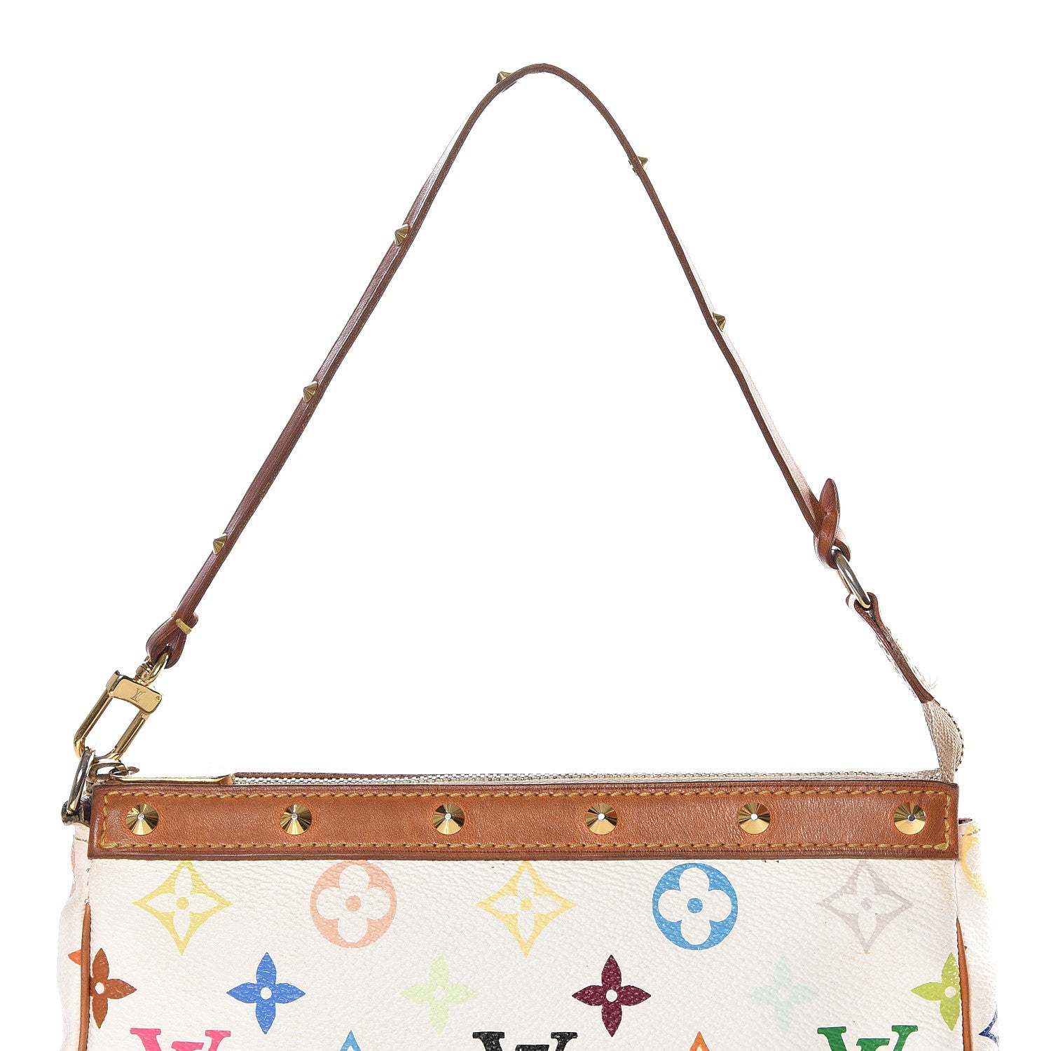 Louis Vuitton Monogram Multicolor Pochette Accessories White 9 of 9
