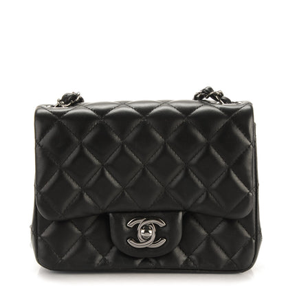 Chanel Lambskin Quilted Mini Square Flap Black 1 of 8