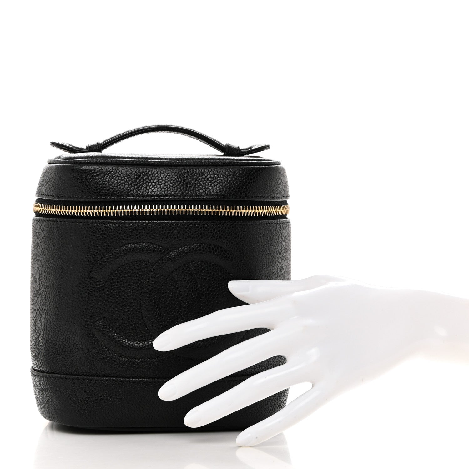 Chanel Caviar Vanity Cosmetic Case Black 2 of 7