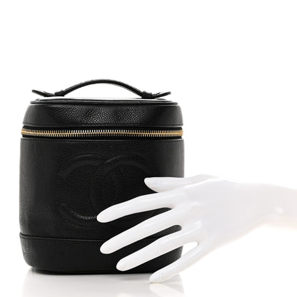 Chanel Caviar Vanity Cosmetic Case Black 2 of 7