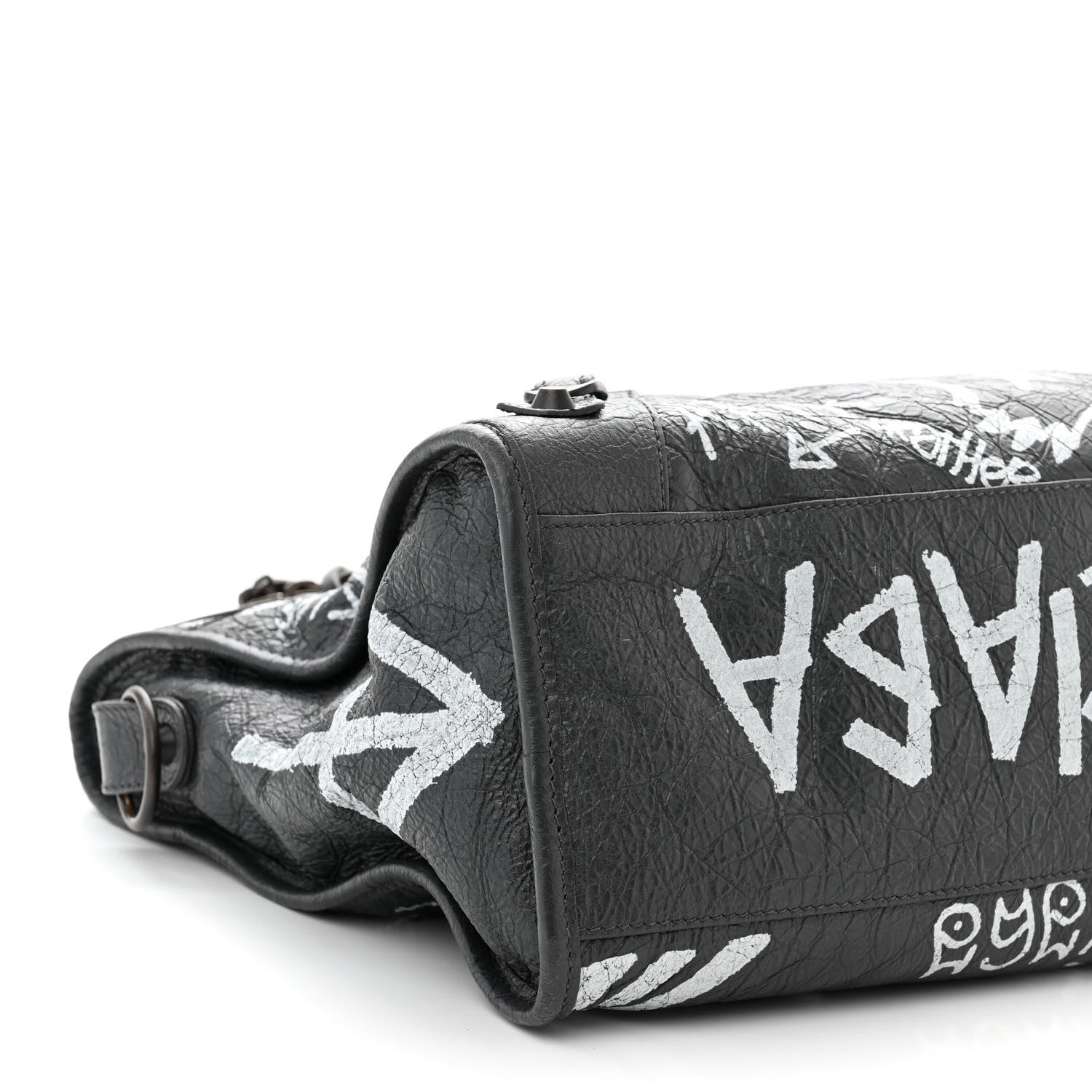 Balenciaga Agneau Arena Graffiti All Over Classic Hardware City Gris Fossile White 9 of 12