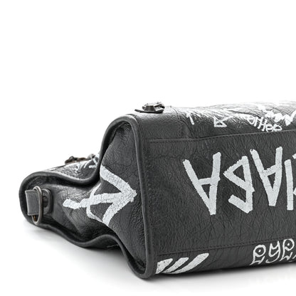 Balenciaga Agneau Arena Graffiti All Over Classic Hardware City Gris Fossile White 9 of 12