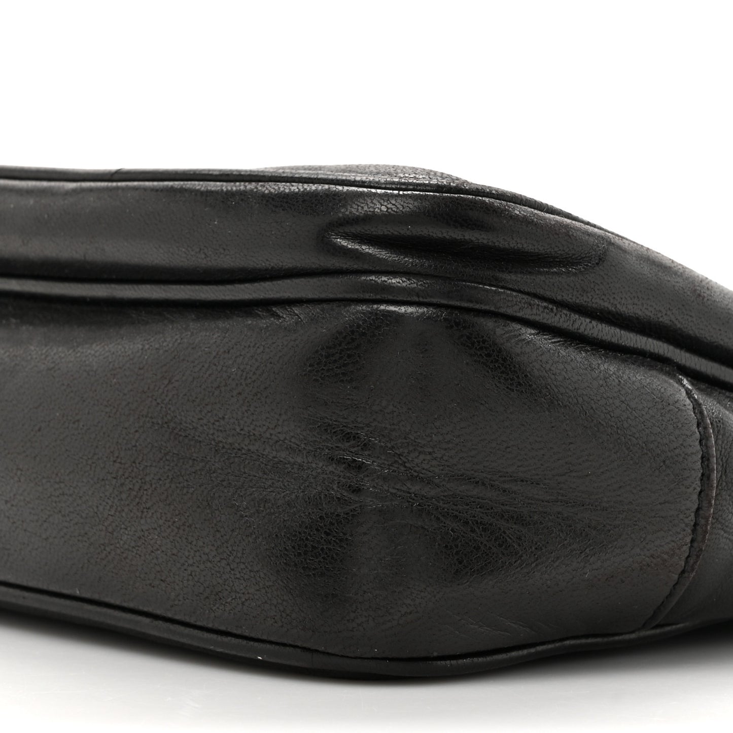 Lambskin Flap Shoulder Bag Black