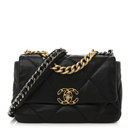 Chanel Lambskin Quilted Medium Chanel 19 Flap Black 1 of 13