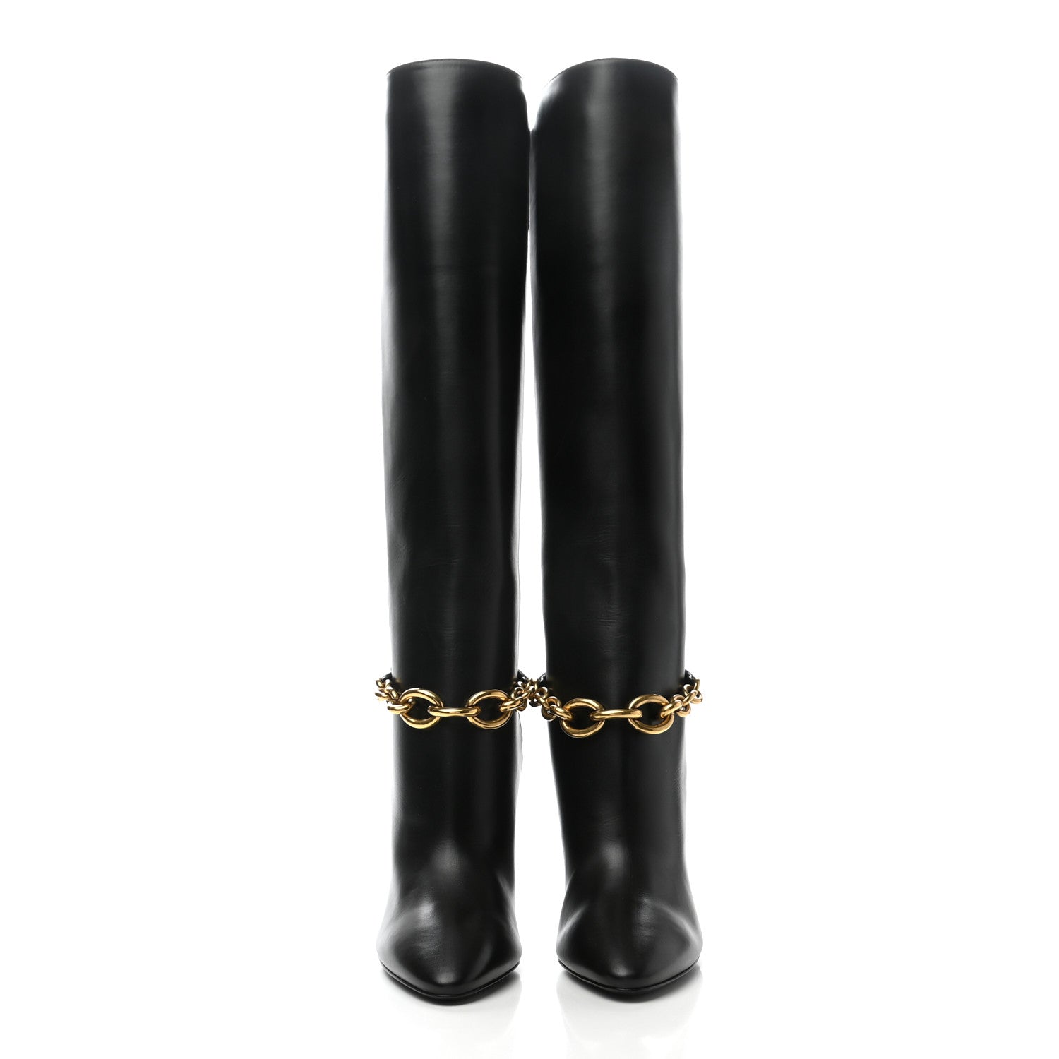 Saint Laurent Smooth Calfskin Le Maillon 95 Boots 37 Black 2 of 7