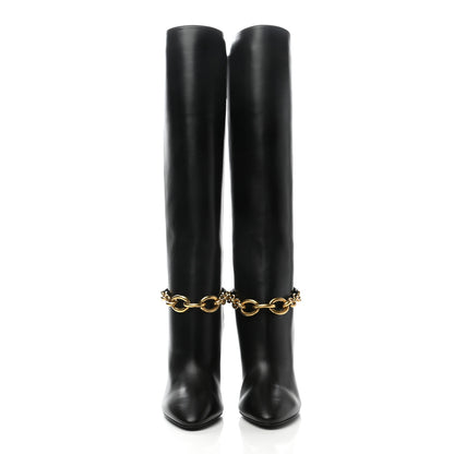 Saint Laurent Smooth Calfskin Le Maillon 95 Boots 37 Black 2 of 7