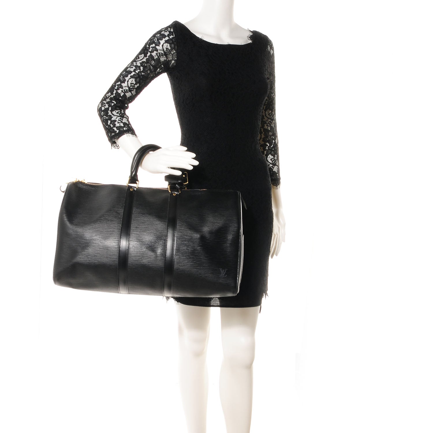 Louis Vuitton Epi Keepall 45 Black 2 of 8