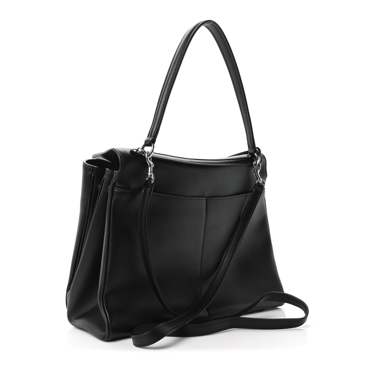 Balenciaga Natural Smooth Calfskin Medium Rodeo Top Handle Handbag Black 3 of 9