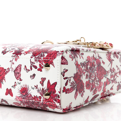Christian Dior Calfskin Le Coeur Des Papillons Small My ABCDior Lady Dior White Multicolor 10 of 10