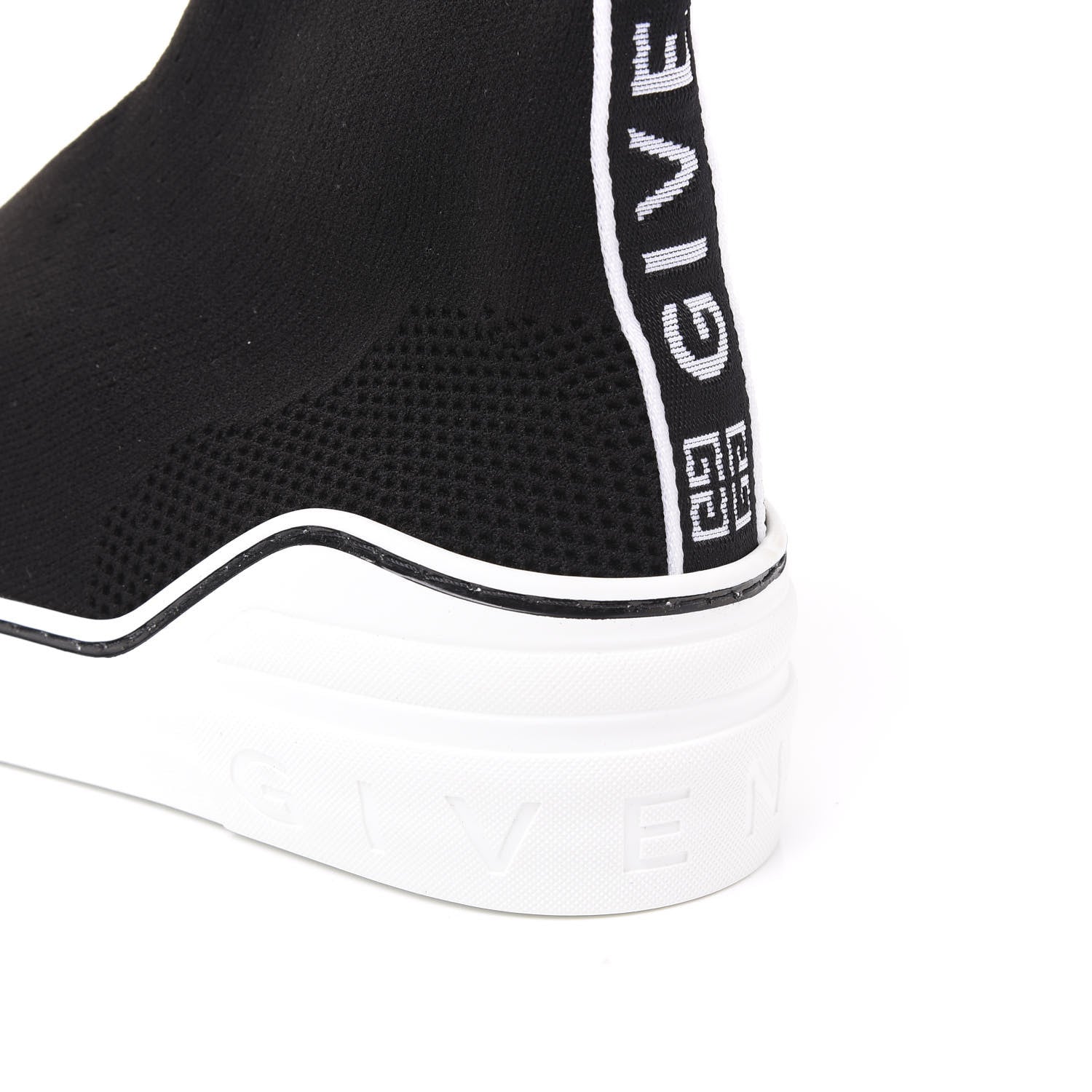 Givenchy Technical Canvas Knit Mens George V Sock Sneakers 42 Black 6 of 8